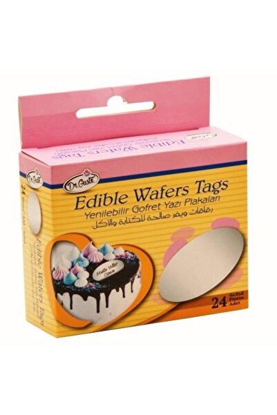 Dr. Gusto Dr Gusto Oval Yenilebilir Gofret Kağıdı Yazı Plakası 24'lü