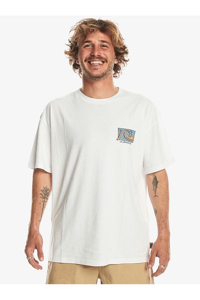 Quiksilver Take Us Back Bubble Ss Ανδρικό λευκό μπλουζάκι Eqyzt07652-10