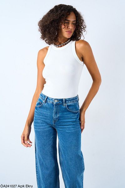 BETULAKSUBUTİK Halter Neck Ribbed Undershirt