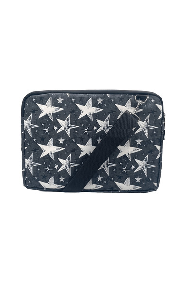 Differ Studio 13-14 inchi cu model de stea - laptop negru rezistent la apă gri cu fermoar/Macbook/notebook/husă/geantă