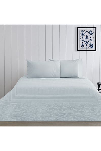 Taç Set Jacquard Pique Marlena Blue Single