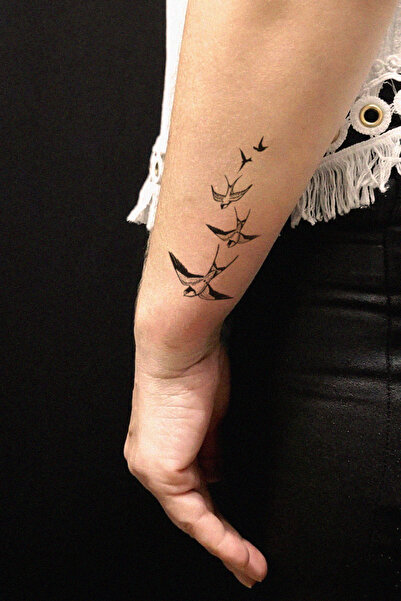 BiWini Kırlangıç Uçan Kuş Göbek Göğüsarası Sırt Bacak Kasık Geçici Dövme Tattoo