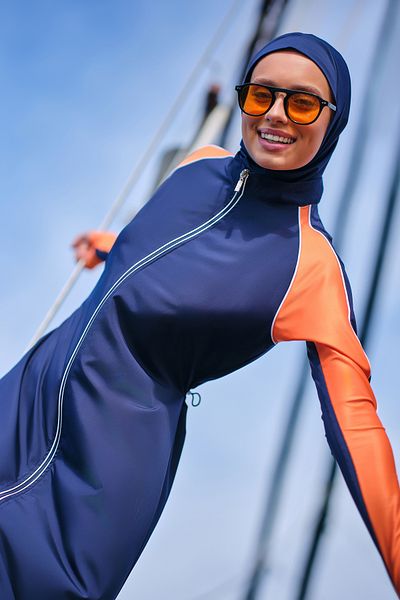 ALFASA Sports Finger-Strapped Long Hijab Swimsuit