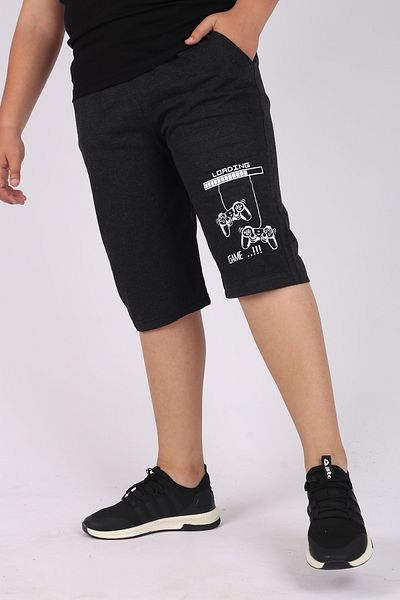 Çiggo Kids Pantaloni scurți/Capri cu buzunare cu imprimeu pentru jocuri de încărcare pentru băieți
