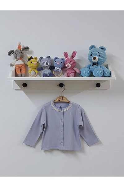 Newborn Fashion Club Lace Collar Cardigan