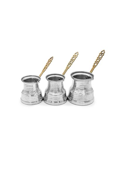 ANTEPSEPETİ ALUMINUM 3-PIECE COFFEE POT SET