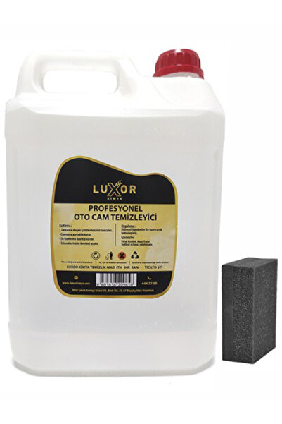 Luxor Kimya Kimya Profesyonel Cam Yüzey Temizleyici 5 Litre Süngerli