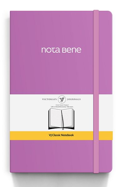 Victoria's Journals دفتر ملاحظات نوتا بيني كلاسيك بغطاء مرن، 13x21 سم، مخطط