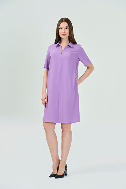 TOLGA SARAÇOĞLU 40294TS ROCHIE DETALIATA CU FERMOAR LAVANDA DETAIATA CU FERMOAR