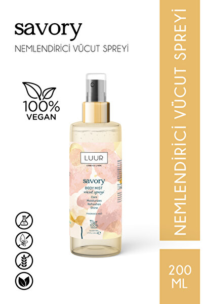 LUUR COSMETICS & MORE Savory Kadın Vücut Spreyi Nemlendirici Kalıcı Koku Etki...