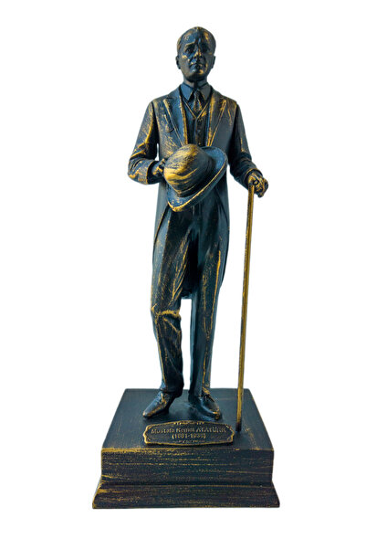 Kare Home Atatürk Biblo Siyah-Altın