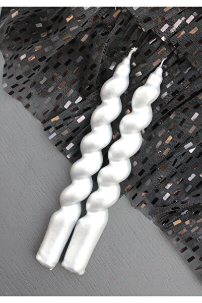 SANAT SEPET İŞLERİ Sedefli İtalyan Burgu Şamdan Mum