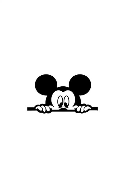 Generic Brand Mickey Facing the Glass Colored - Vehicle, Auto, Laptop, Wall C...