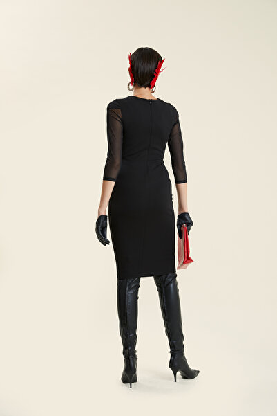 VERDA Κεντητό φόρεμα με λεπτομέρειες