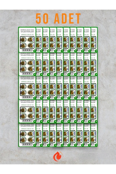 Universal 50 Adet - Doğalgaz Ocak Enjektör Meme - 9'luk Ocak Memesi