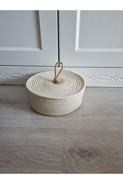 ÖRGÜM Καλάθι Πολλαπλών Χρήσεων Διακοσμητικό Καλάθι με Καπάκι