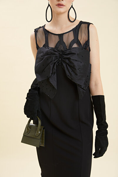 VERDA Bow Detailed Evening Dress