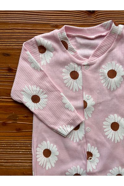 TiniMiny Kİds NEWBORN DAISY PATTERNED OVERALL