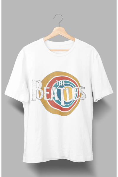 Fuddy Moda Unisex Oversize The Beatles T-Shirt, μπλουζάκι με θέμα το Rock Metal