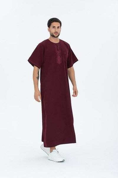 Mercan Hijab CORAL FISTAN EMBROIDERED SHORT SLEEVE