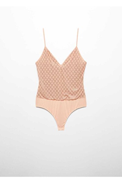MANGO Woman Strass taşlı askılı bluz