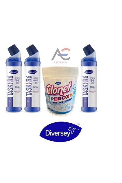 Diversey 4'lü Temizlik Paketi 3 Adet Ağır Kir Tuvalet Temizleyici + 1 Adet Be...