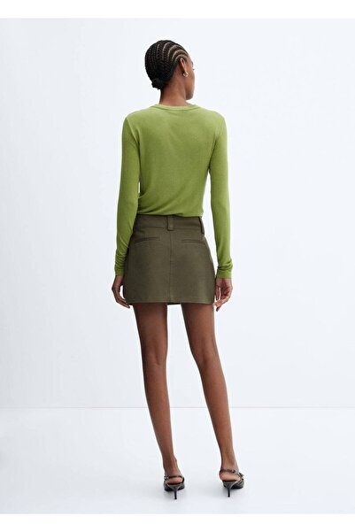 MANGO Woman Kockás miniszoknya