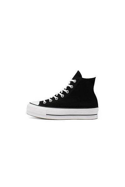 GOSSİP TEAM Pantofi sport negri, unisex, cu șireturi, cu talpă groasă, cu platformă All Star