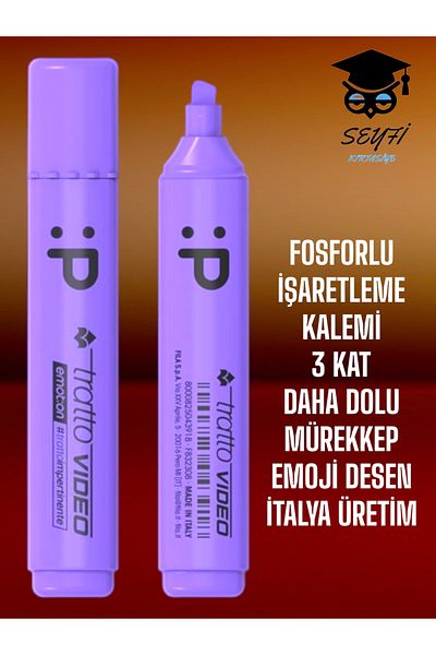 SEYFİKİRTASİYE Phosphorized Marking Pen - 3 Times Fillter Ink, Italy Production