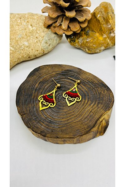 Porsuk Alternatif تصميم يدوي أقراط نسائية من خرز شبكة الأرز