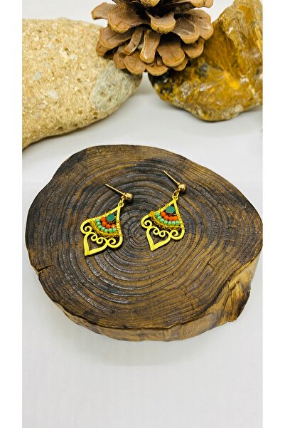 Porsuk Alternatif تصميم يدوي أقراط نسائية من خرز شبكة الأرز