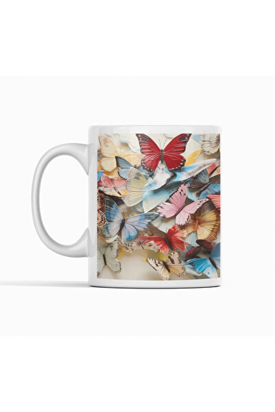 Nino Store 🦋   Butterflies Our Animal Friends Animal Themed Printed Gift Mug 🦋
