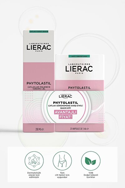 Lierac Tüm Vücut Bölgelerinde Çatlak Oluşumunu Azaltmaya Yardımcı Jel 200 Ml + Ampul 20x5 Ml