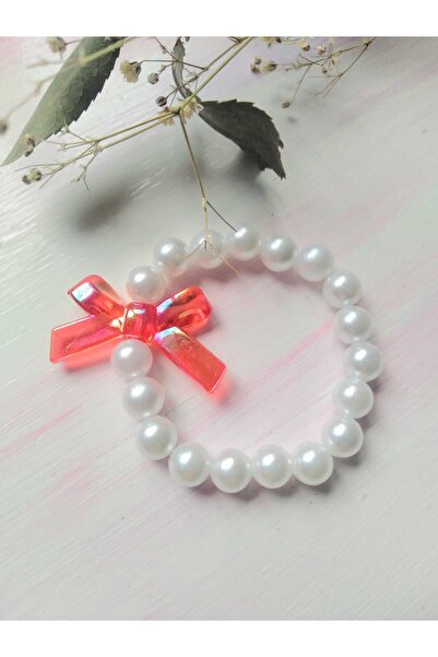 Nas Aksesuar سوار لؤلؤي بشريط هدية للأطفال الصغار للمناسبات الخاصة