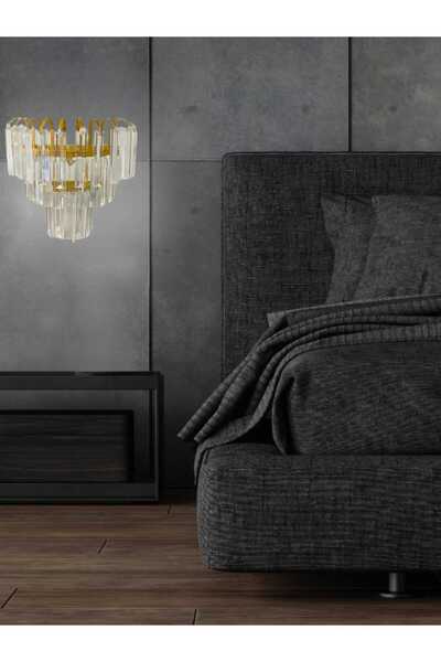 Birsen Aydınlatma 30X30 ŞELALE TAŞLI PİLLİ DUVAR APLİĞİ SARI