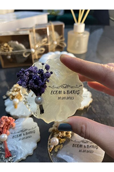 TİLİA DESİGN Epoksi Magnet 25 Adet Söz Hediyesi,nişan Hediyesi,nikah Hediyesi...