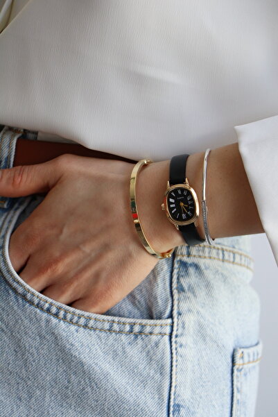 Northwatch ساعة يد نسائية ريترو مينيمال أنيقة من الجلد باللون البني