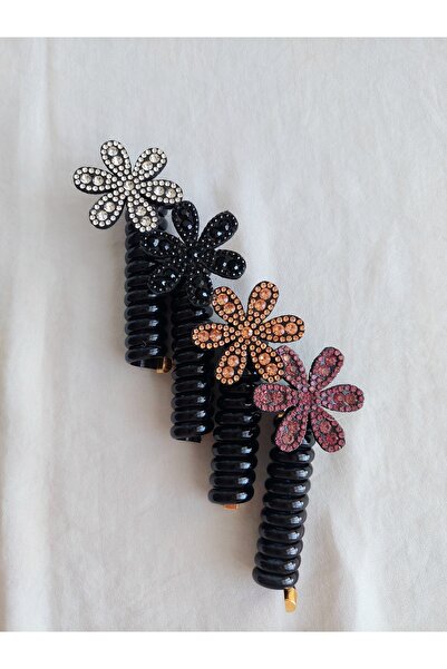 Beyaz Dükkan Beyazdükkkan - مشبك حلزوني مزين بالأحجار قطعة واحدة