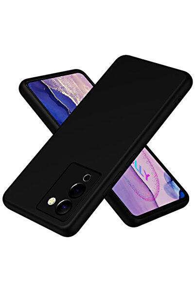 Molly İnfinix Note 12 G96 İçin Siyah Liquid İçi Kadife Silikon Kılıf