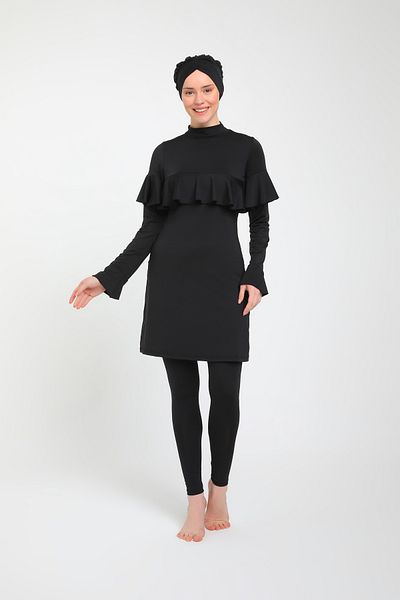 Chelly Μαγιό Hijab με μασίφ βολάν μανίκι