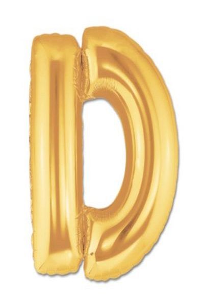 Kazanabil Gold Color Foil Balloon Letters - Letter D