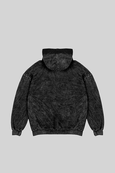 Sekizbiraltı Πλυμένο μαύρο Thrasher Flam με εμπριμέ υπερμεγέθη Unisex Hoodie