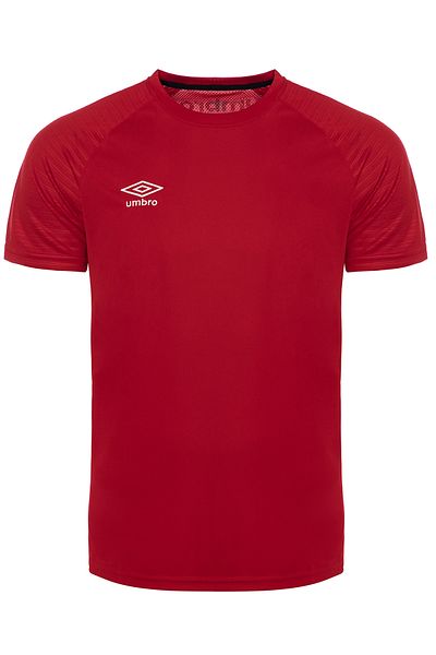 UMBRO Ανδρικό κόκκινο αθλητικό μπλουζάκι - μπλουζάκι προπόνησης που δεν απομακρύνει τον ιδρώτα - κοντομάνικο μπλουζάκι TF0088 κόκκινο προπόνησης