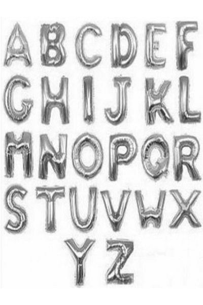 Kazanabil SILVER COLOR LETTER FOIL BALLONS LETTER P