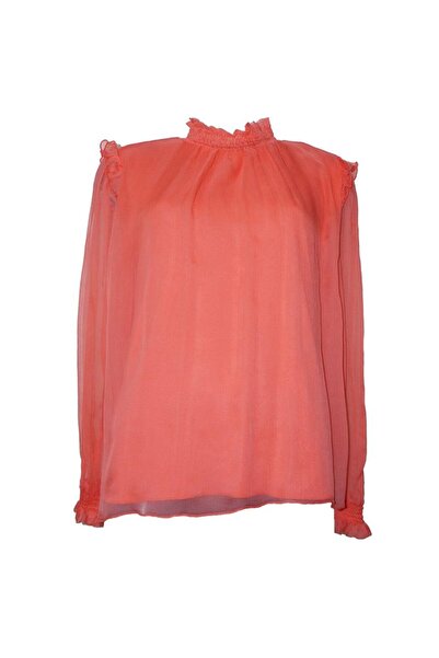 Bulalgiy Kadın Narçiçeği Ipek Büzgülü Bluz - Bga00089m