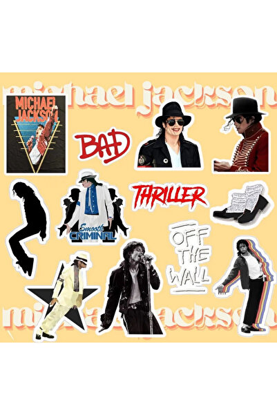 Pufidik Michael Jackson Sticker Seti | Laptop Notebook Telefon Etiket