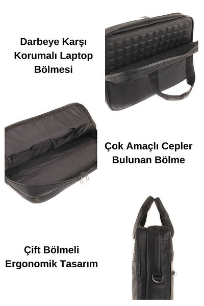 Beutel Black Leder - 15.6" and 17.3" Waterproof Document Laptop Notebook Computer Bag