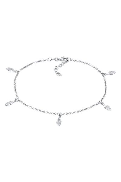 ELLI Fußschmuck Boho Feder 925 Sterling Silber