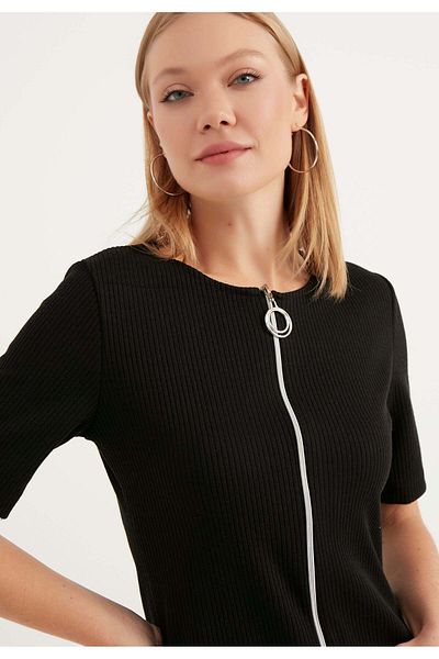 Herita Kleid mit Reißverschlussdetail