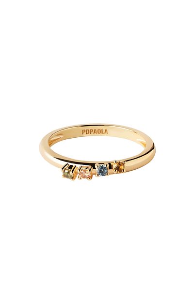 PDPAOLA P D Paola Color 925 Sterling Silber Ring mit goldener Beschichtung AN01-C10-12
